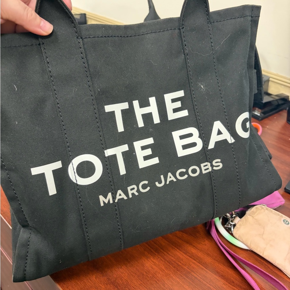 Marc Jacobs Black Canvas Tote Bag